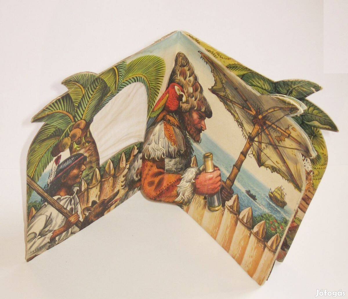 Kubasta illusztrálta Robinson Crusoe 1960 térbeli mesekönyv gyűjtőtől