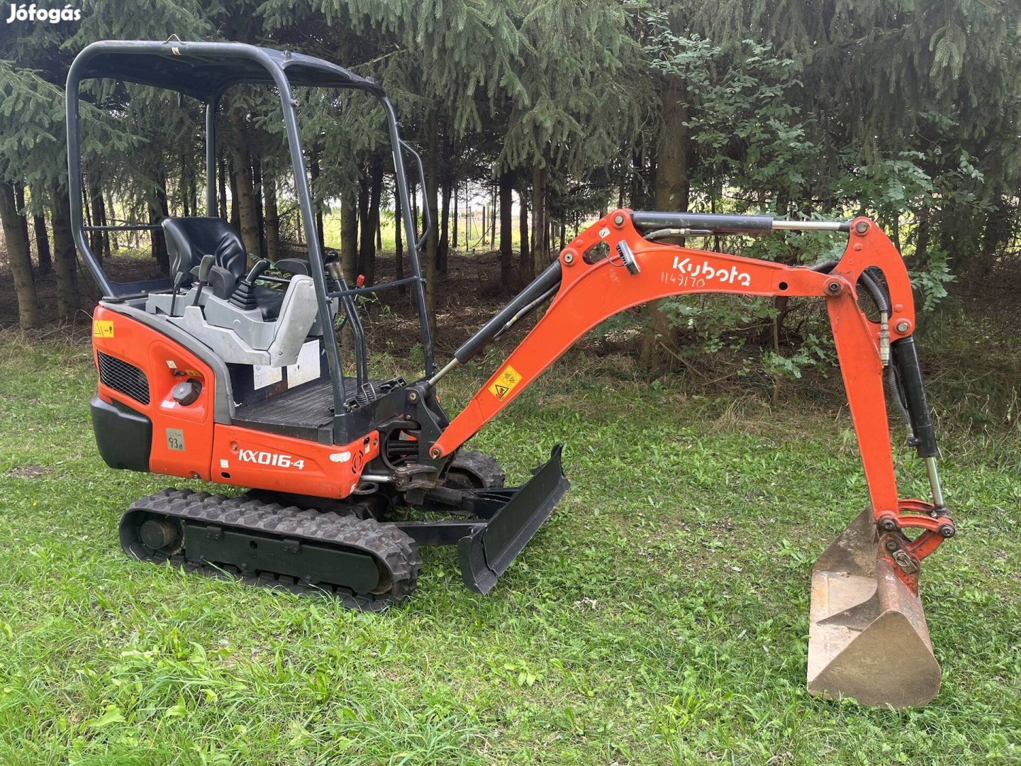 Kubota Kx016 minikotró forgókotró