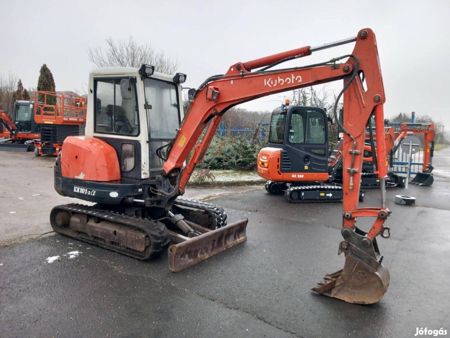 Kubota Kx 101-3 gumihevederes forgókotró