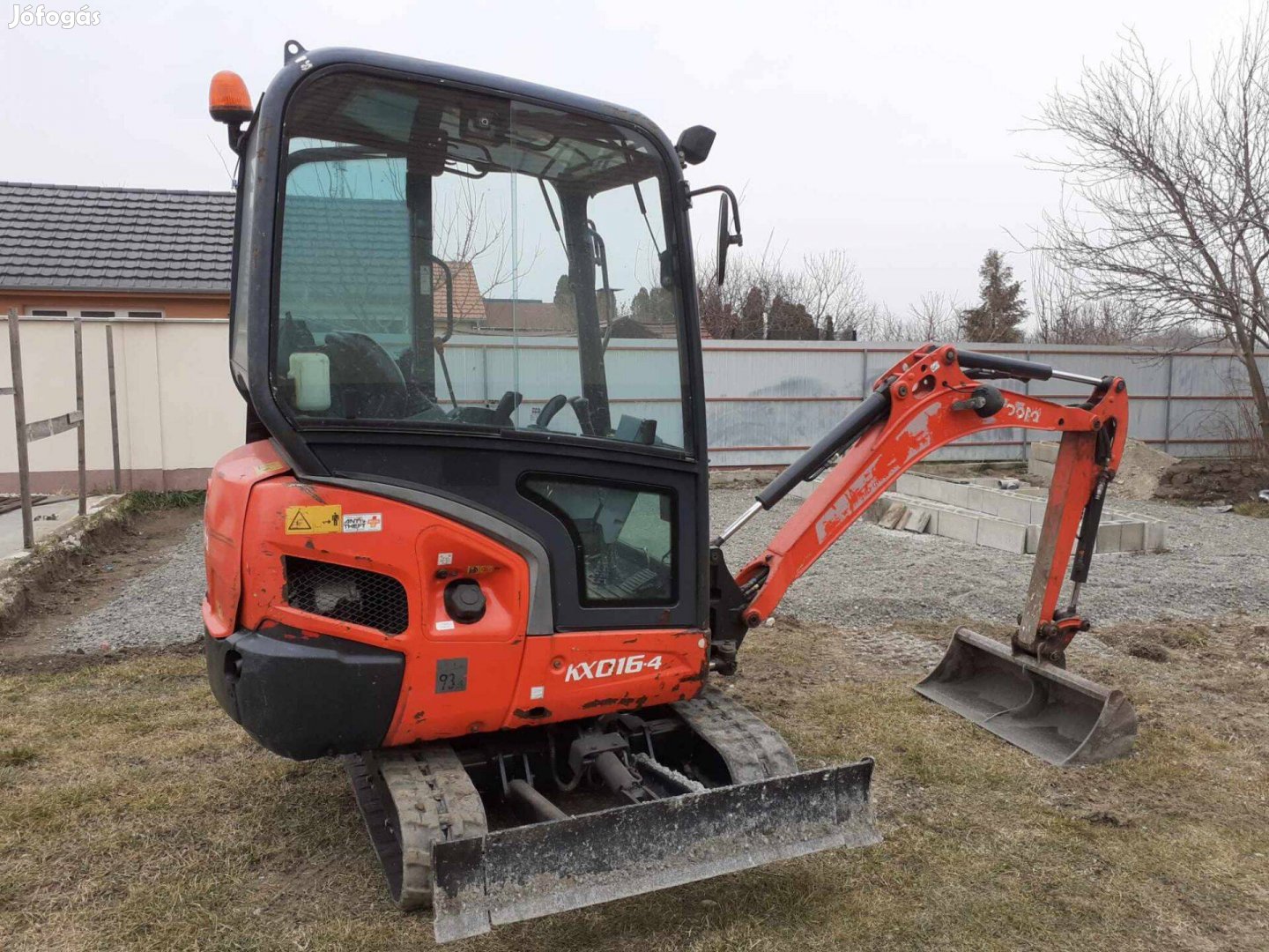 Kubota kx016 minikotró árokásó