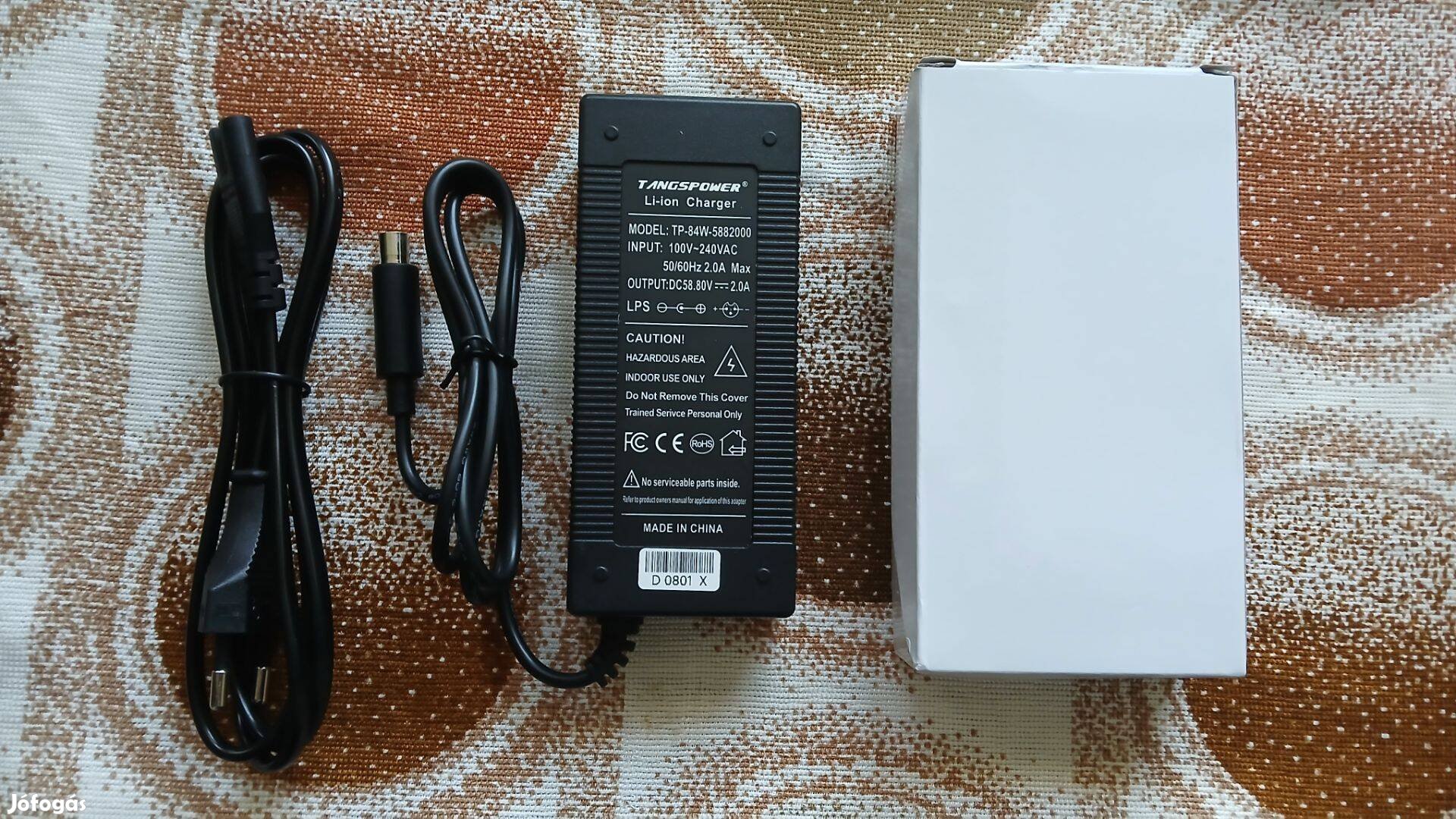 Kukirin G3 elektromosrollerhez új töltő 58.8V 2A 8mm