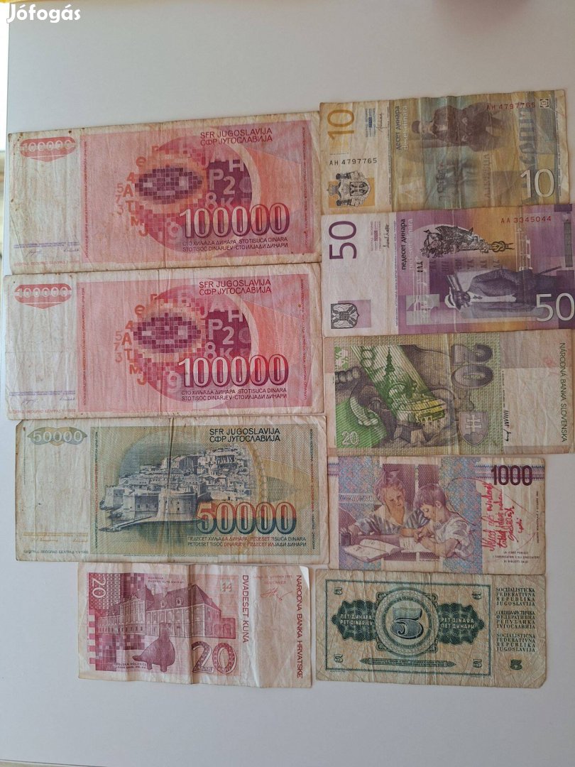 Külföldi pénzek bankjegyek