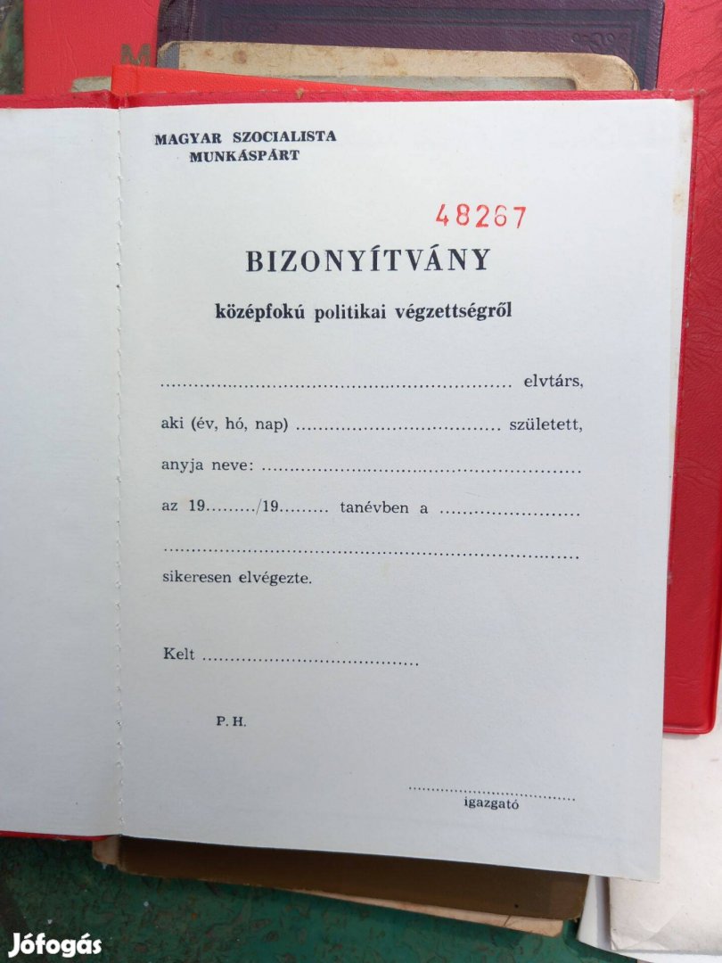 Különböző Középfogú Bizonyítvány, Értesítő a 60-as évek elejéről