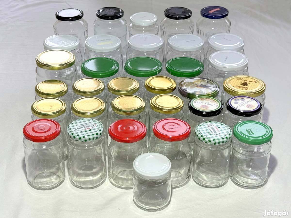 Különböző méretű befőttes üveg akár ledes dekorációhoz