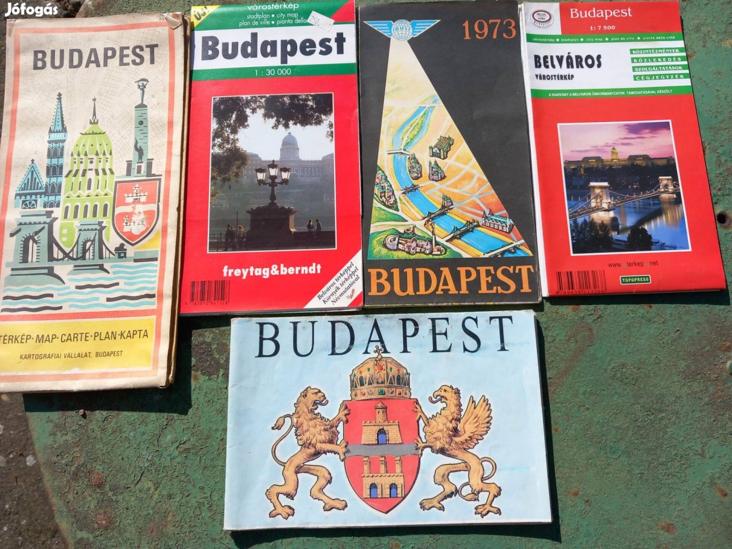 Különböző retro Budapest és Magyarország térkép 70-es évek elejéről