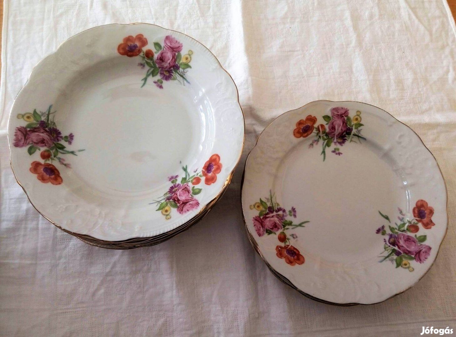 Különleges, gyönyörű vintage Baranovka szovjet porcelán tányérok