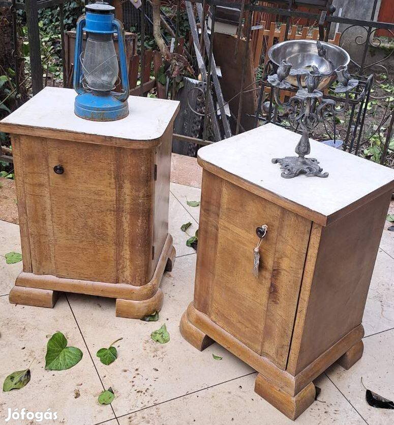 Különleges art deco éjjeliszekrény párban