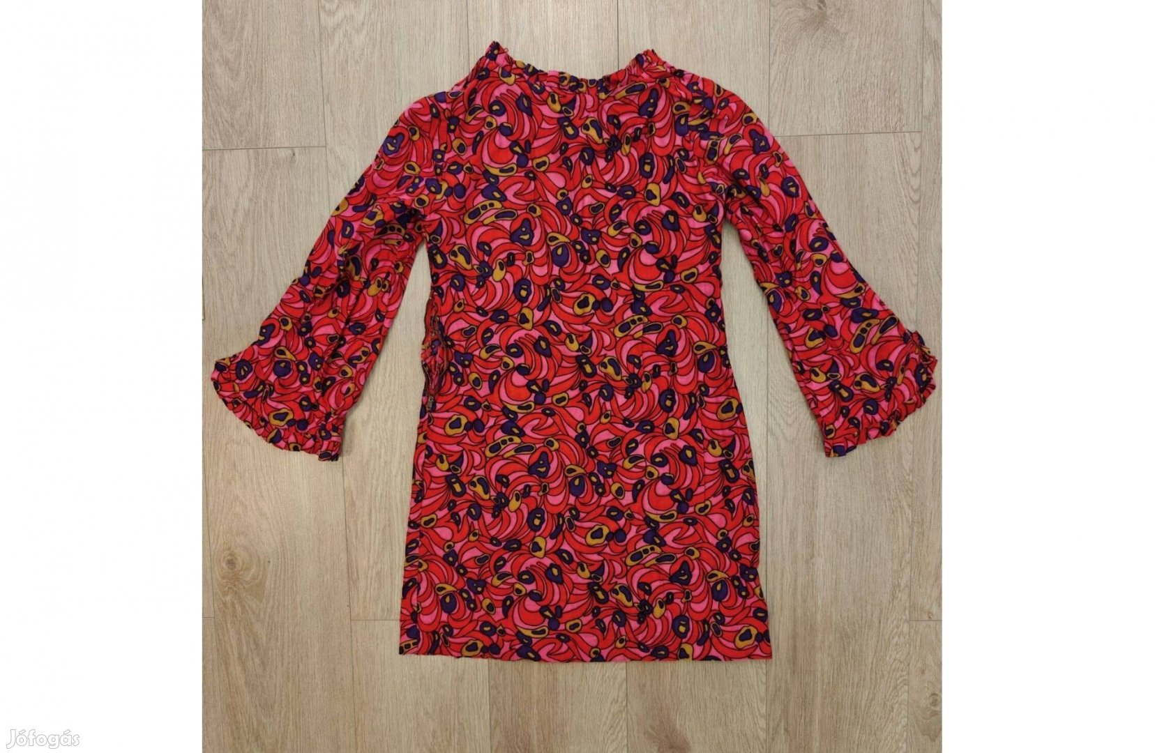 Különleges mintás, színes miniruha S