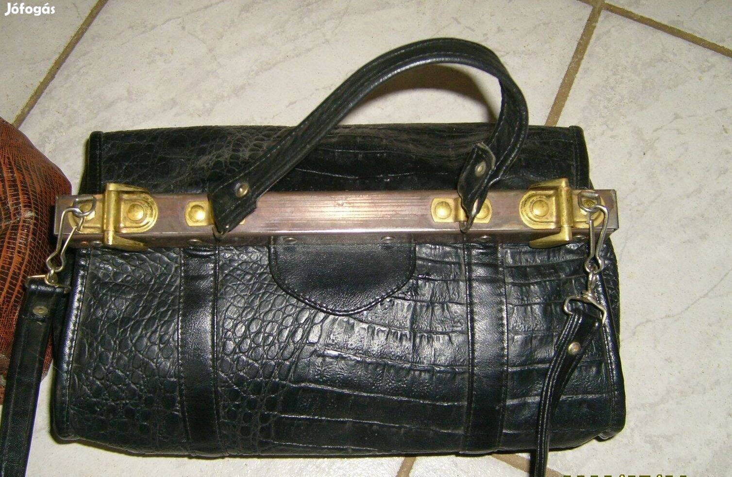 Különleges női bőr táska, ridikül - 30 x 20 cm