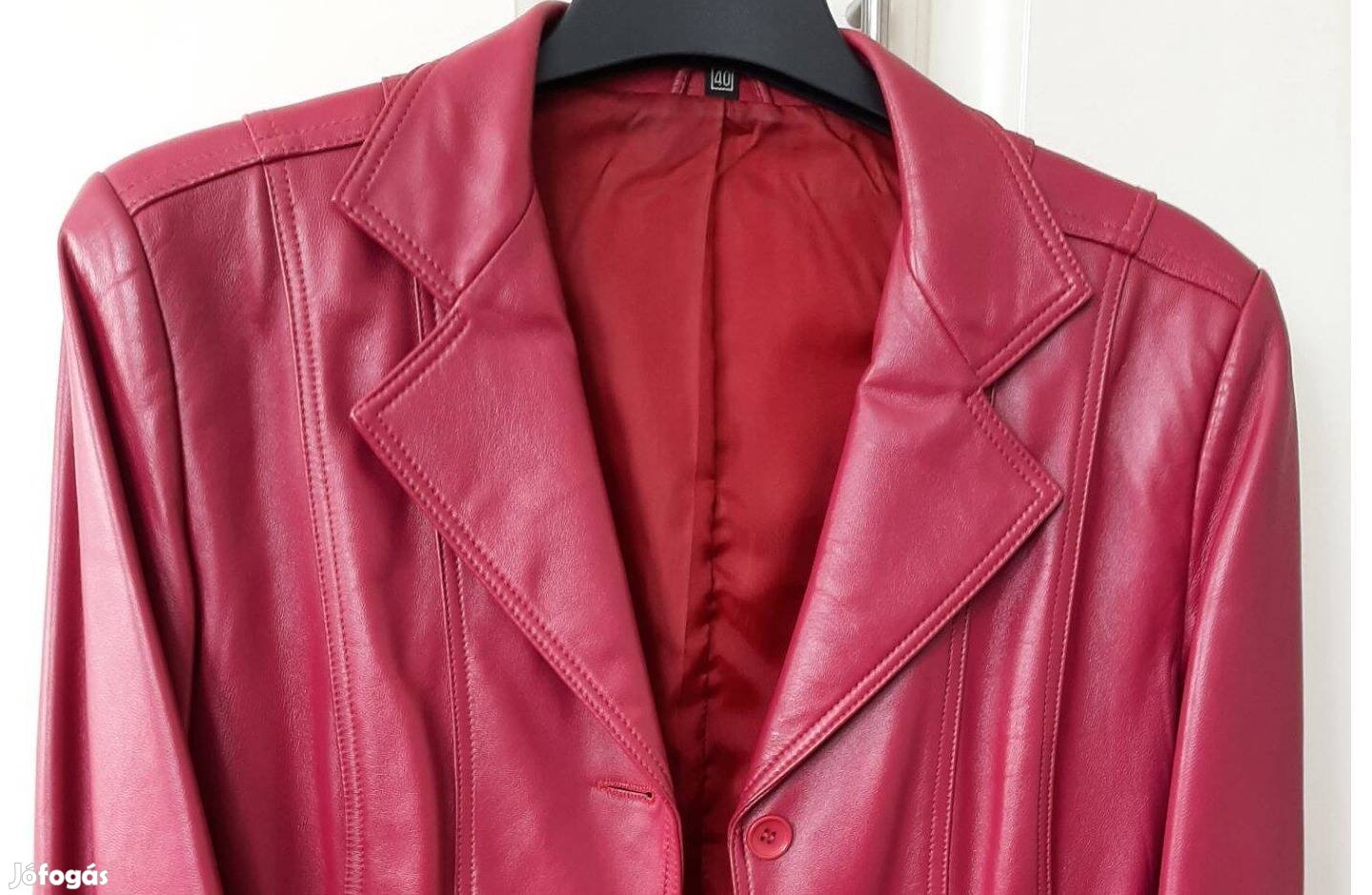 Különleges pink színű, nagyon finom valódi bőrkabát ! 40-42-es