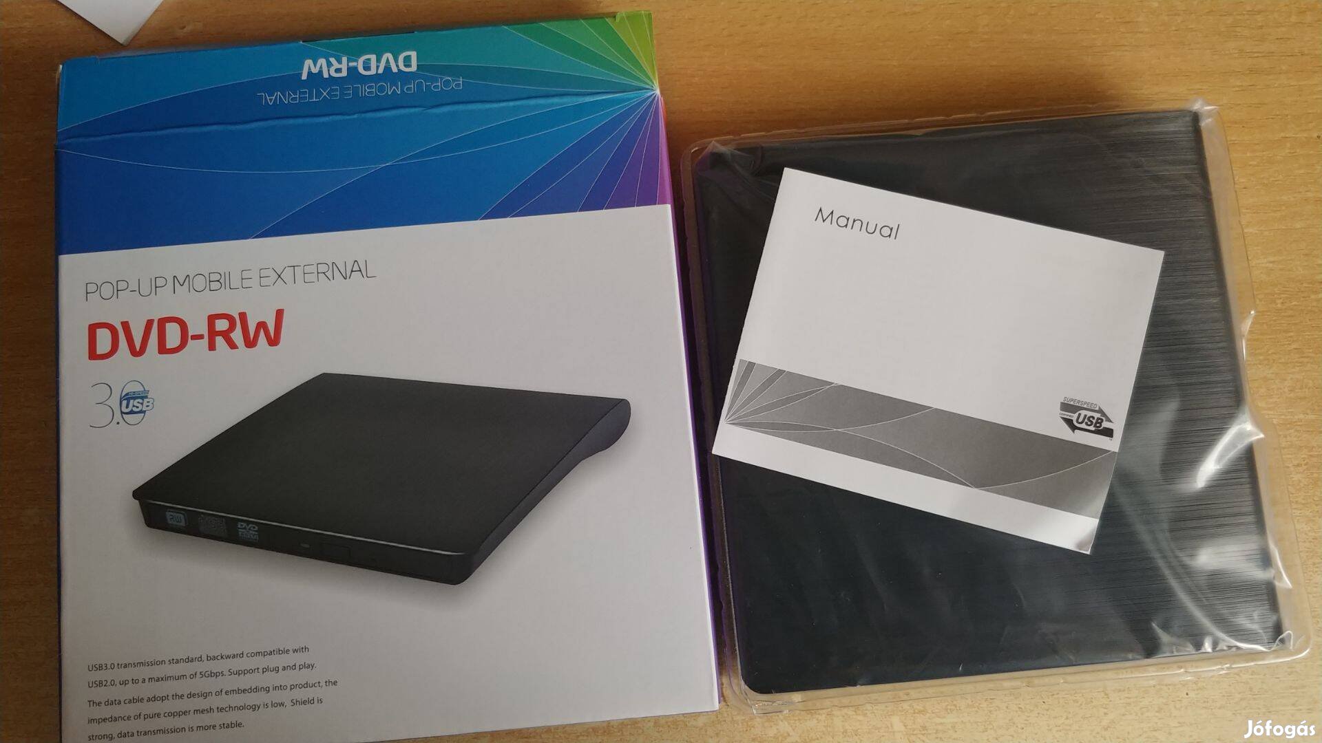 Külső DVD RW iró olvasó drive USB 3.0 csatlakozás