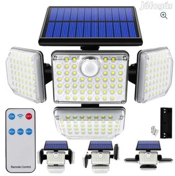 Kültéri Szolár 181 LED-es Reflektor mozgásérzékelővel (4854)