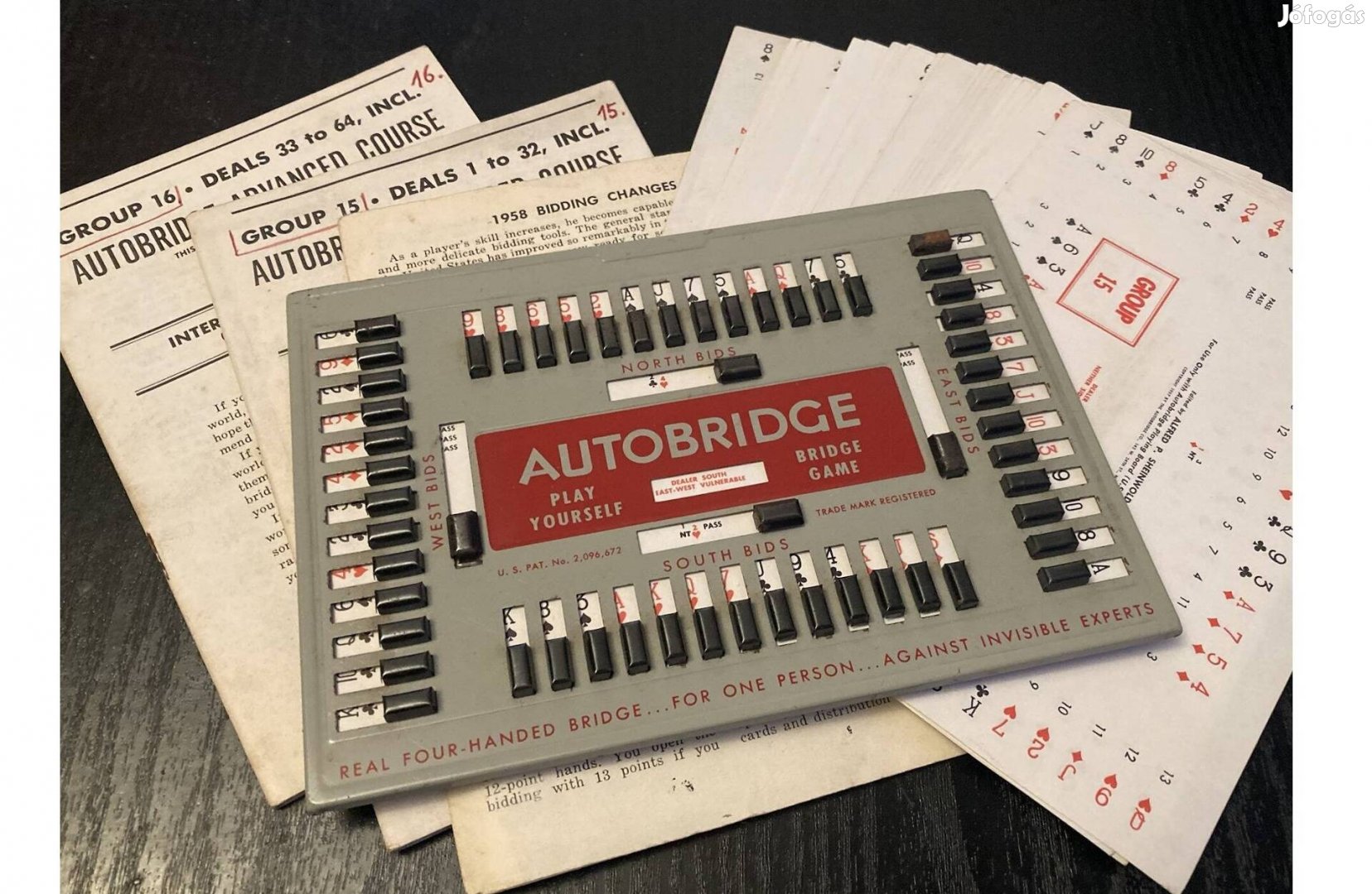 Kultúrtörténeti ritkaság! Autobridge. Amerikai utazó kártyajáték. 1958