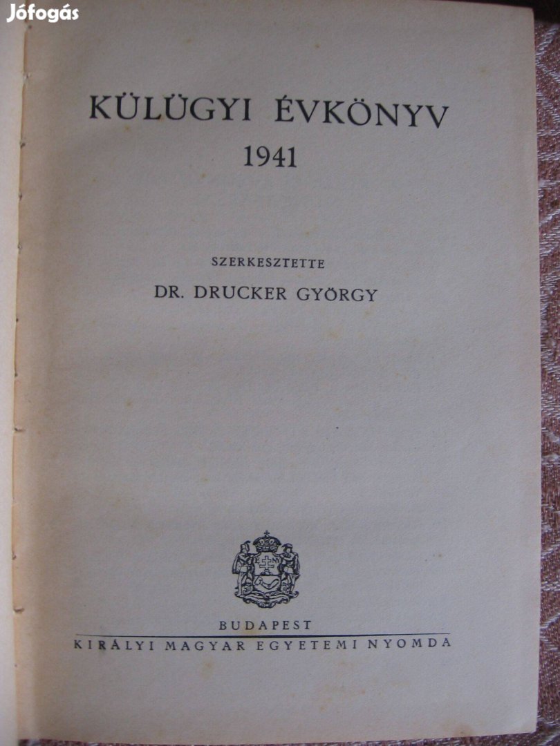 Külügyi évkönyv 1941. könyv