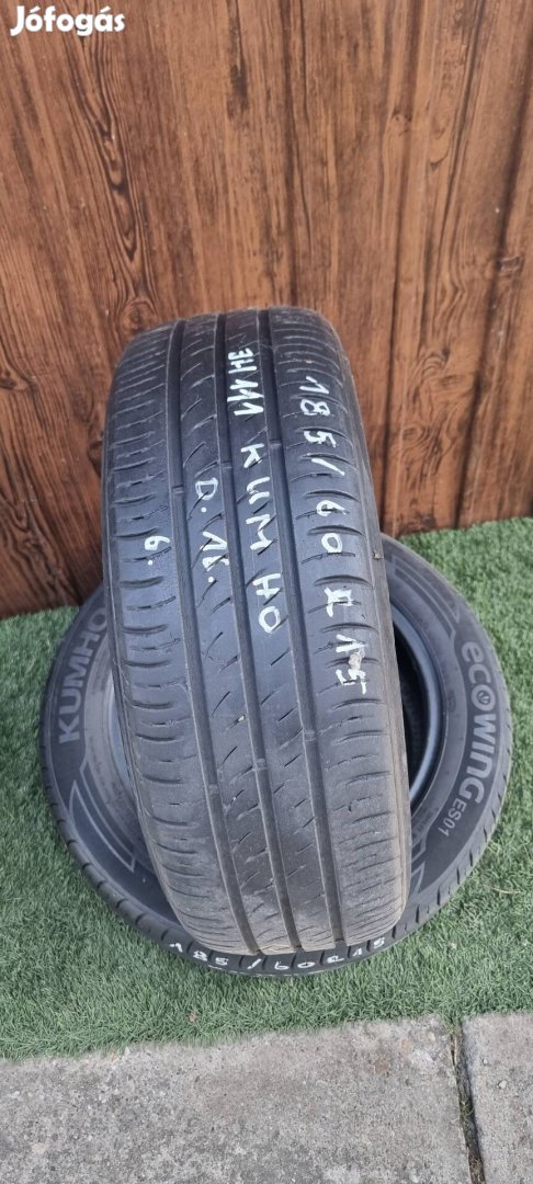 Kumho 185/60 R15 5,5mm 2016-os Nyári Gumiabroncs 2db #111