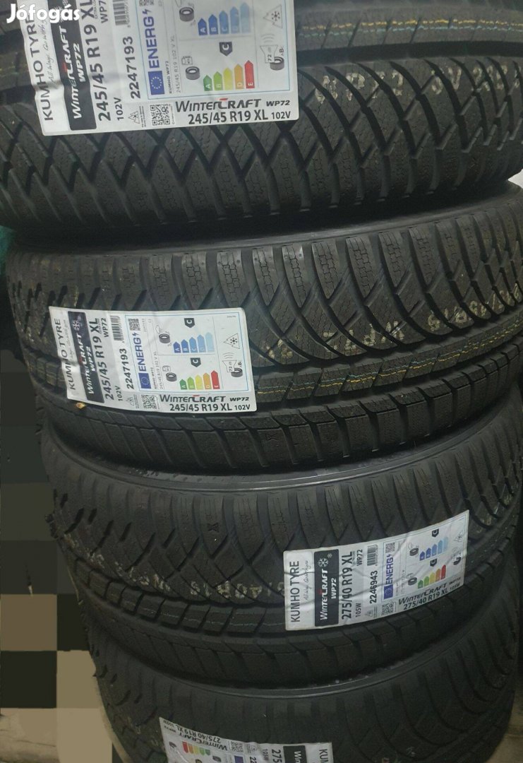 Kumho 245/45r19 és 275/40r19 téli gumi