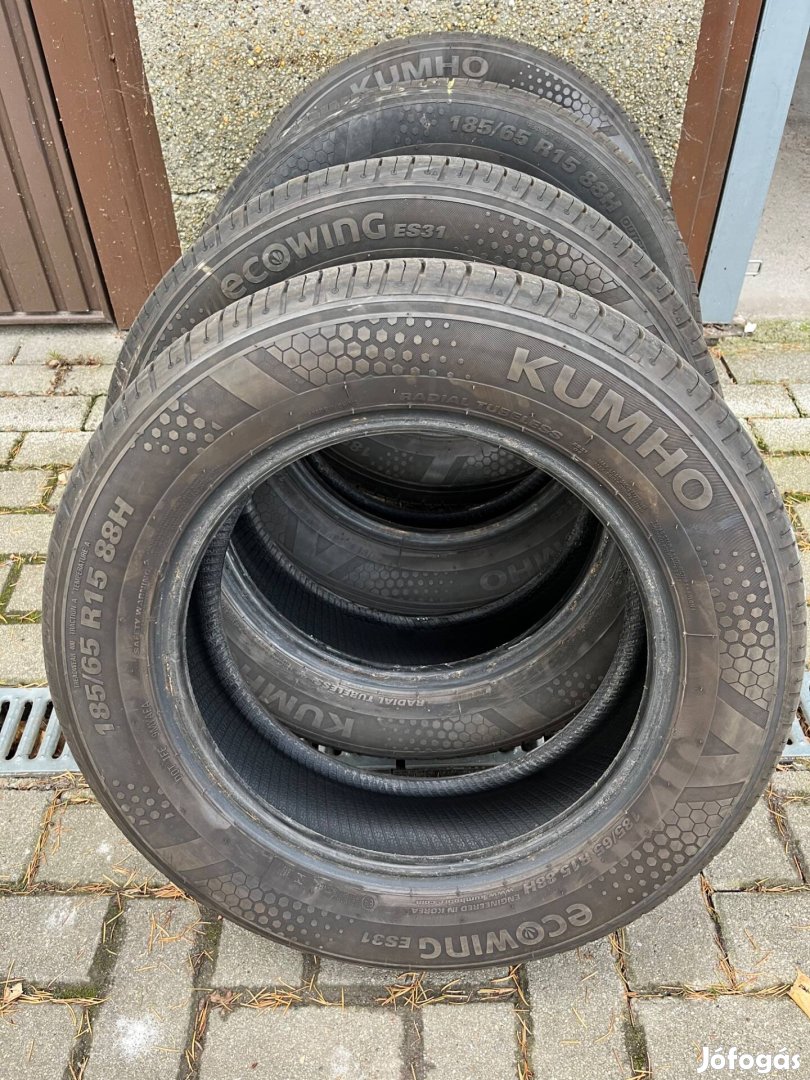 Kumho Ecowing 185/65 R15 nyári, szinte Új, garanciális, számlával