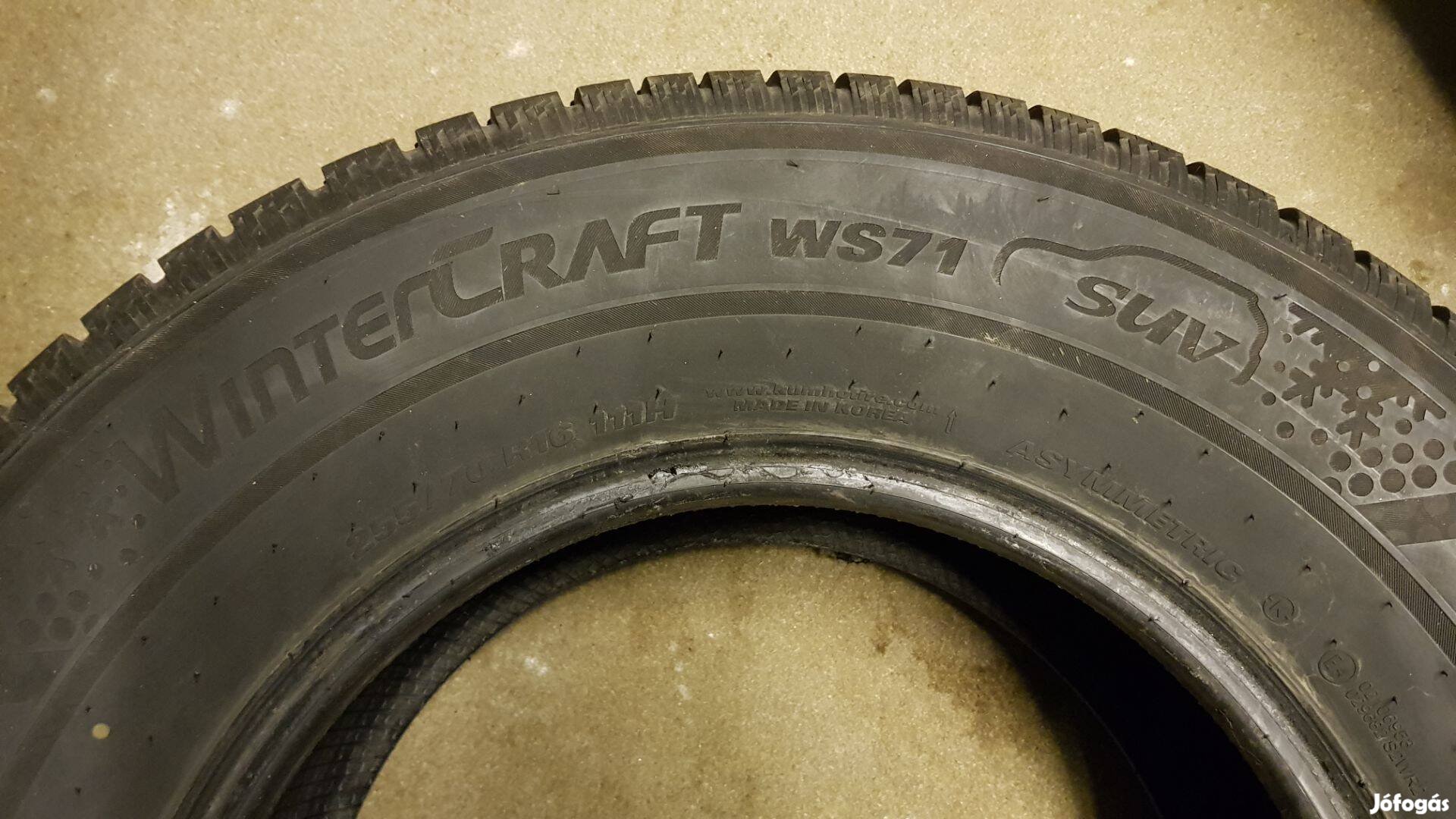 Kumho Wintercraft ws71 SUV 255/70 R16