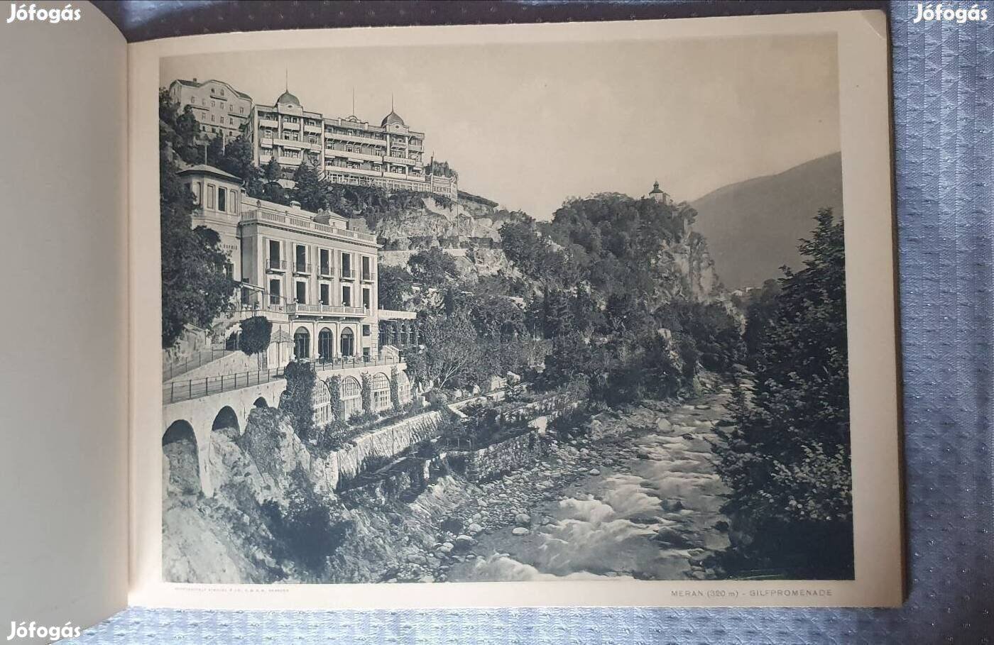 Kunstanstalt Stengel & Co. antik fotóalbum Merano