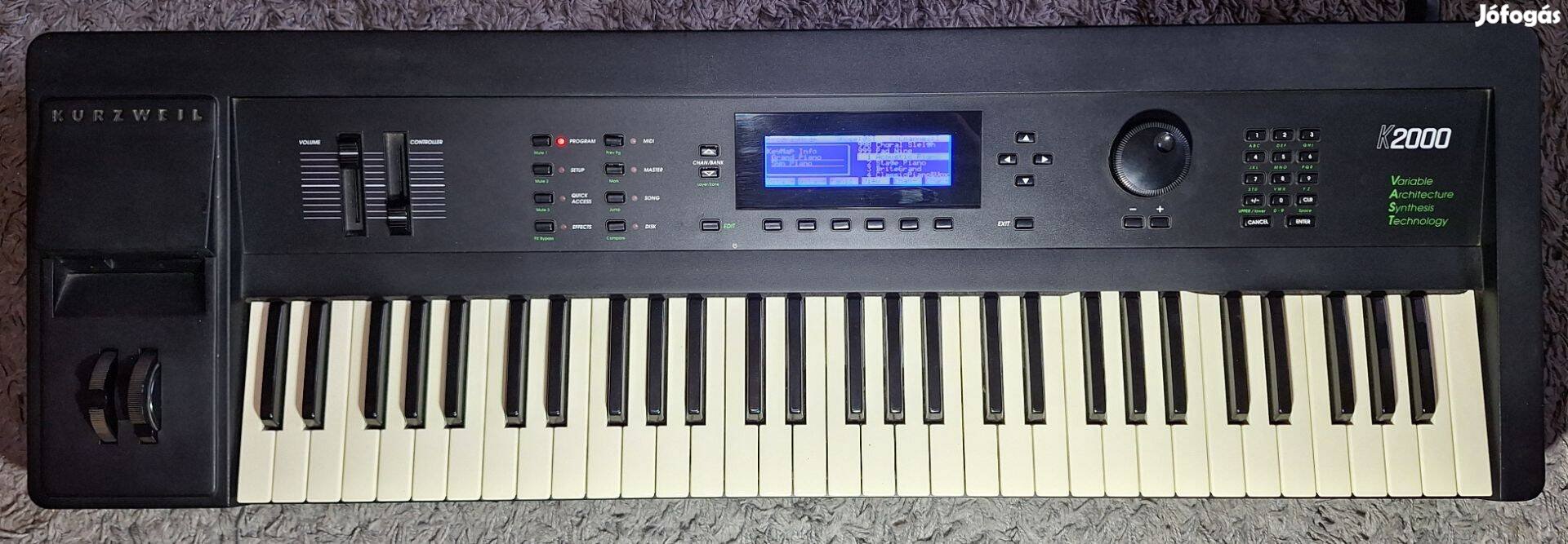 Kurzweil K2000, új LED LCD kijelző,16MB Sampling ram