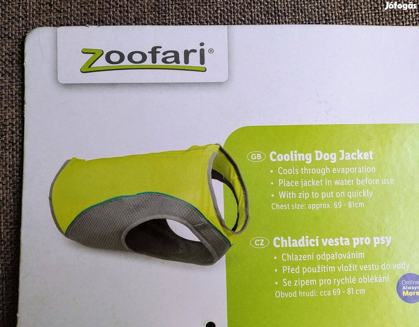 Kutya hűtő mellény Új cipzáras jól láthatósági