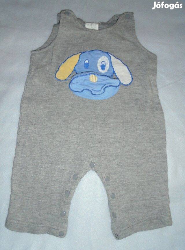 Kutya mintás ujjatlan rugdalózó 3-6 hó méret 68