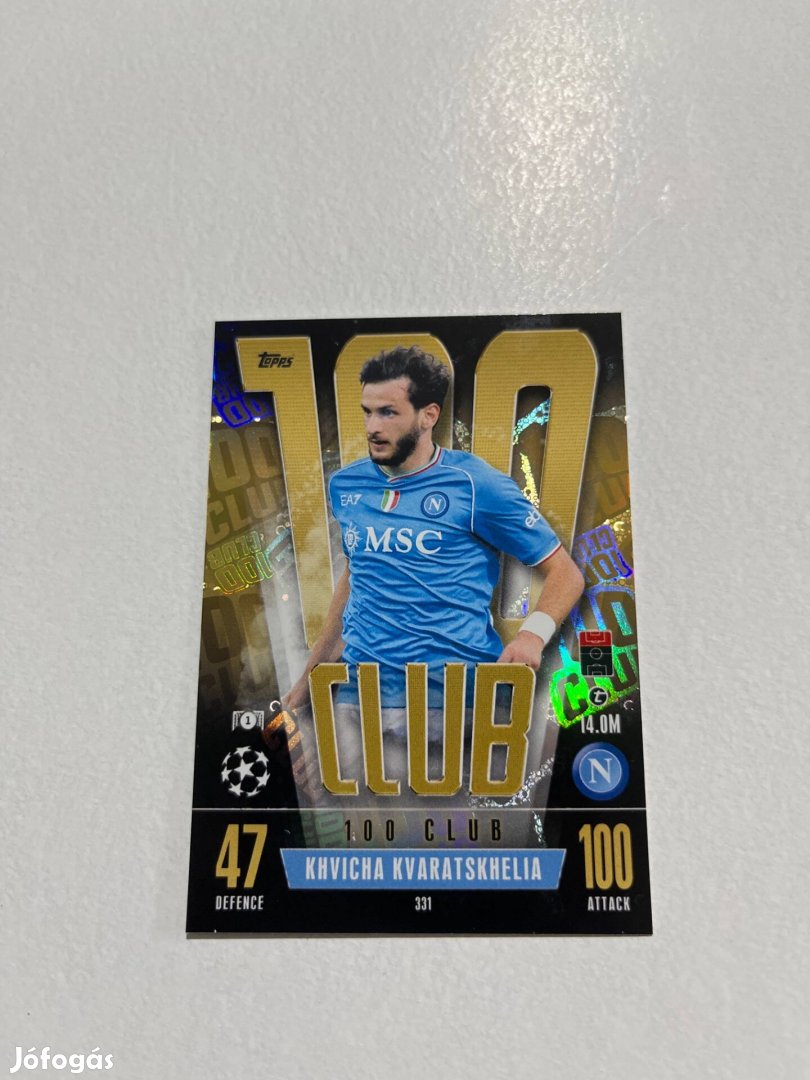 Kvaratskhelia 100 Club focis kártya