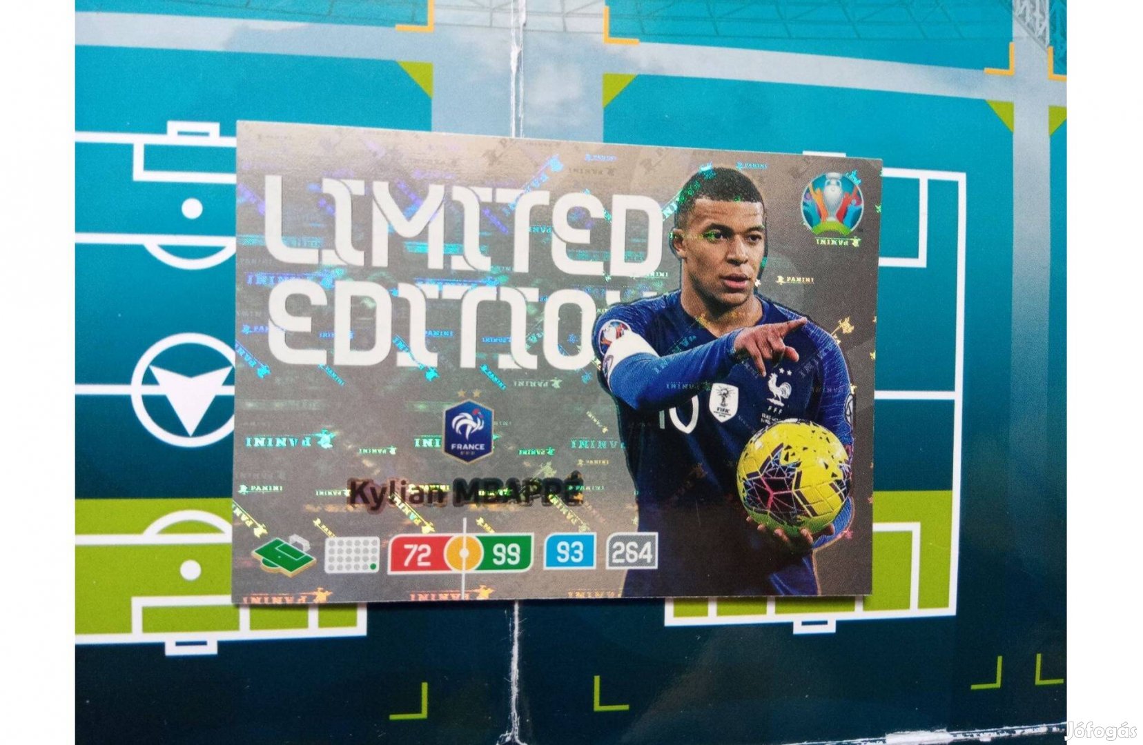 Kylian Mbappé Franciaország Euro 2020 Adrenalyn Limited kártya