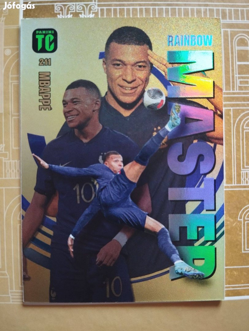 Kylian Mbappe Franciaország Max Power Rainbow Master 2024 focis kártya