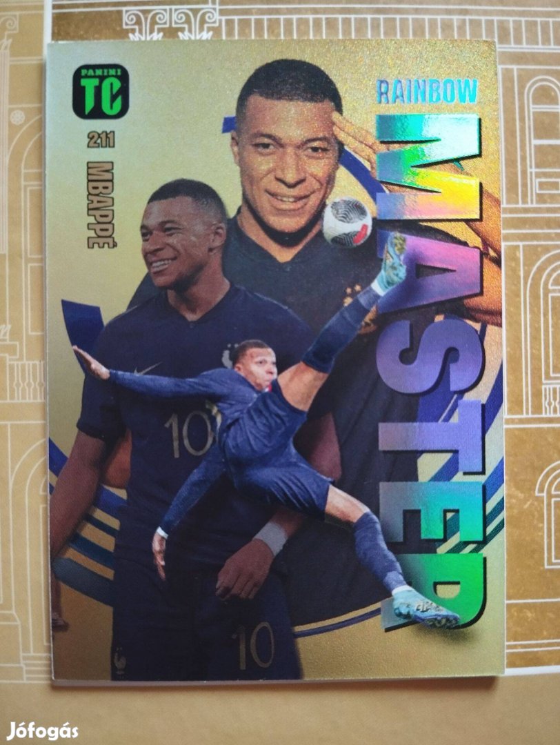 Kylian Mbappe Franciaország Rainbow Master Top Class 2024 focis kártya