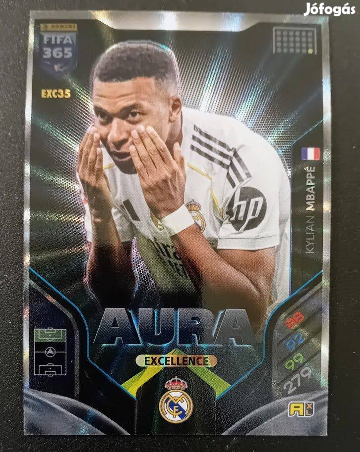 Kylian Mbappé Real Madrid Aura Excellence focis kártya FIFA