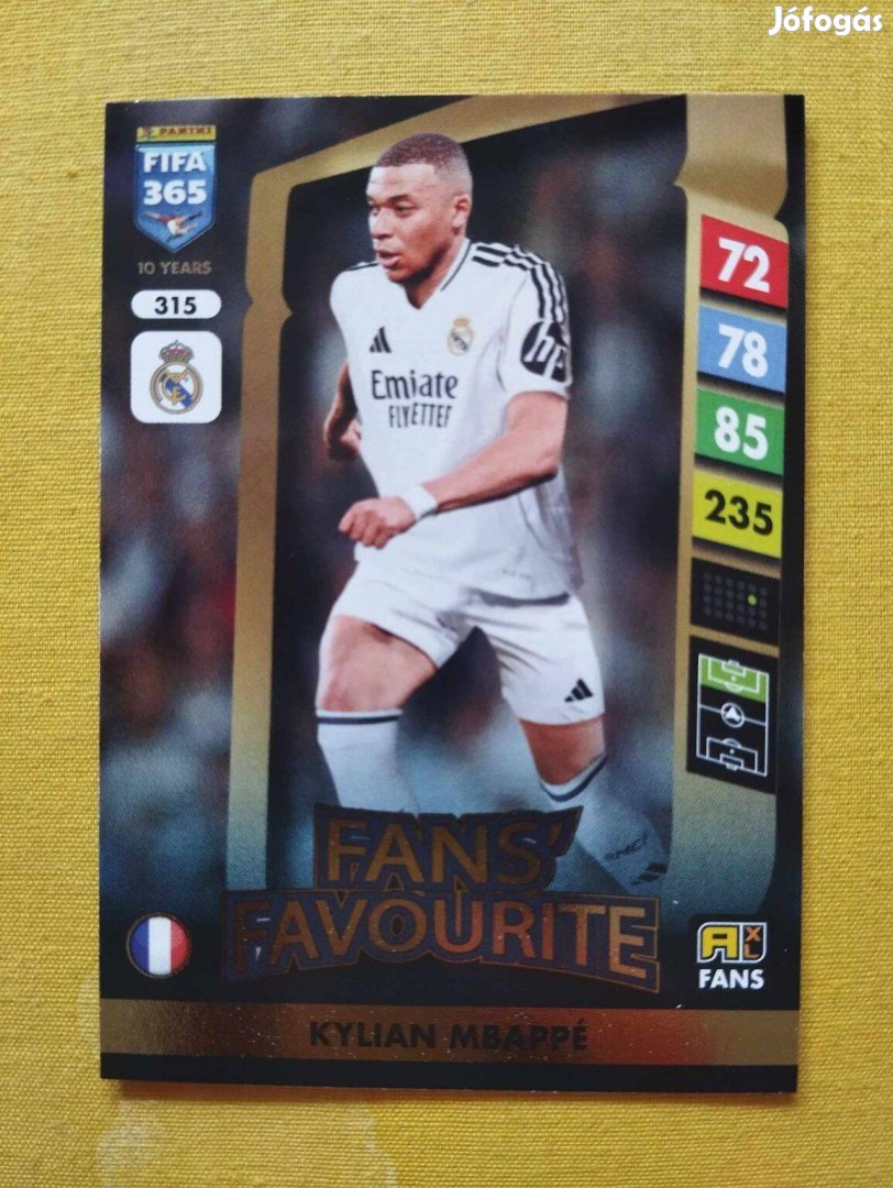 Kylian Mbappé (Real Madrid) FIFA 365 2025 Fans Favourite focis kártya