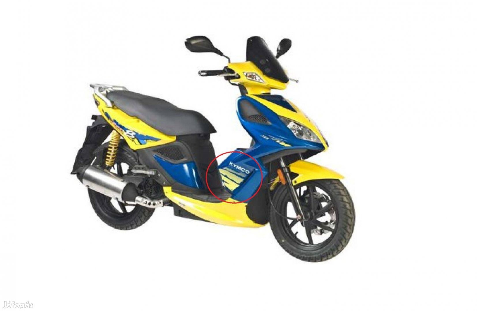 Kymco Super 8 gyári új jobb első matrica