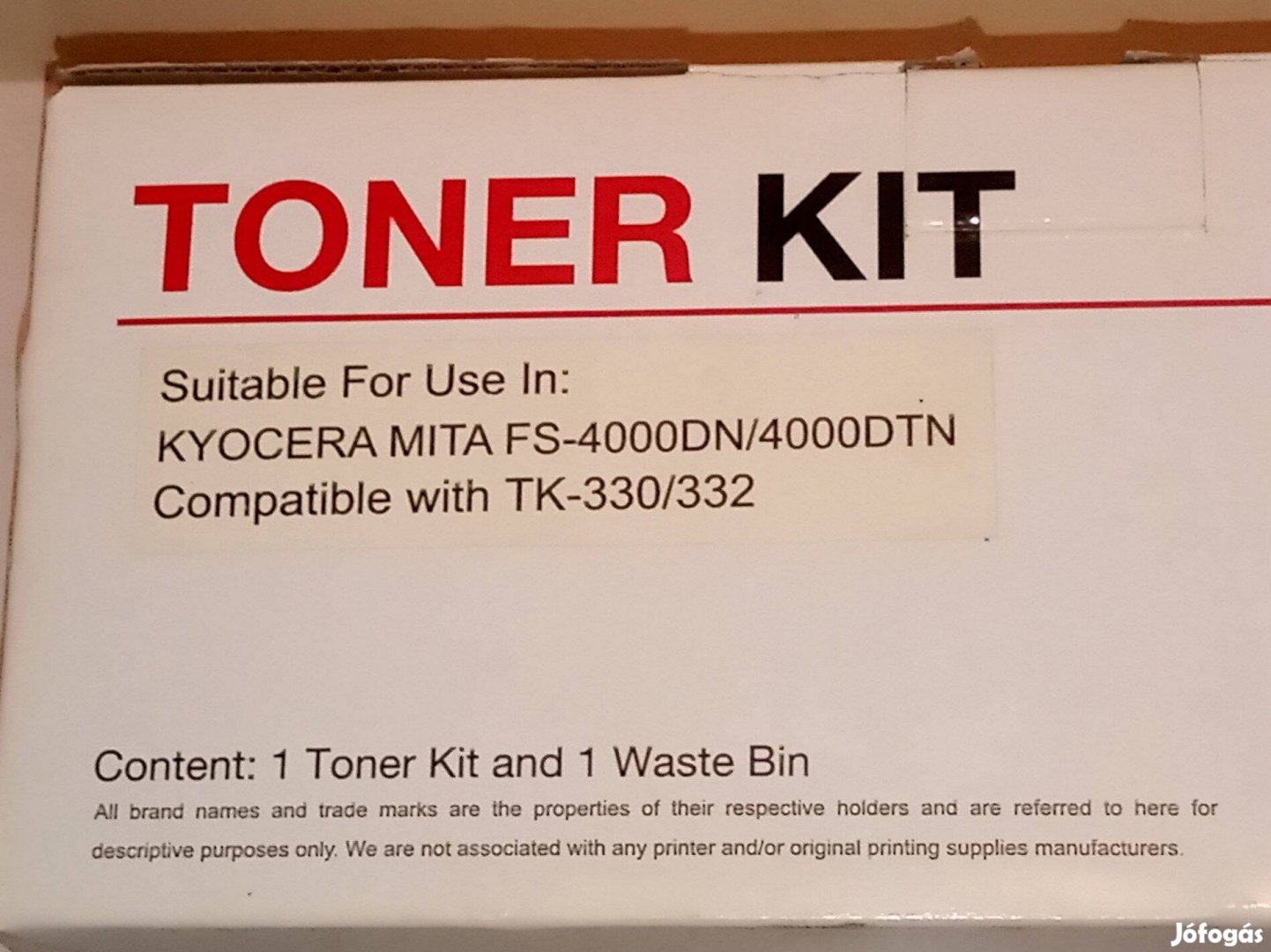 Kyocera Mita FS-4000DN TK-330 toner és waste bin