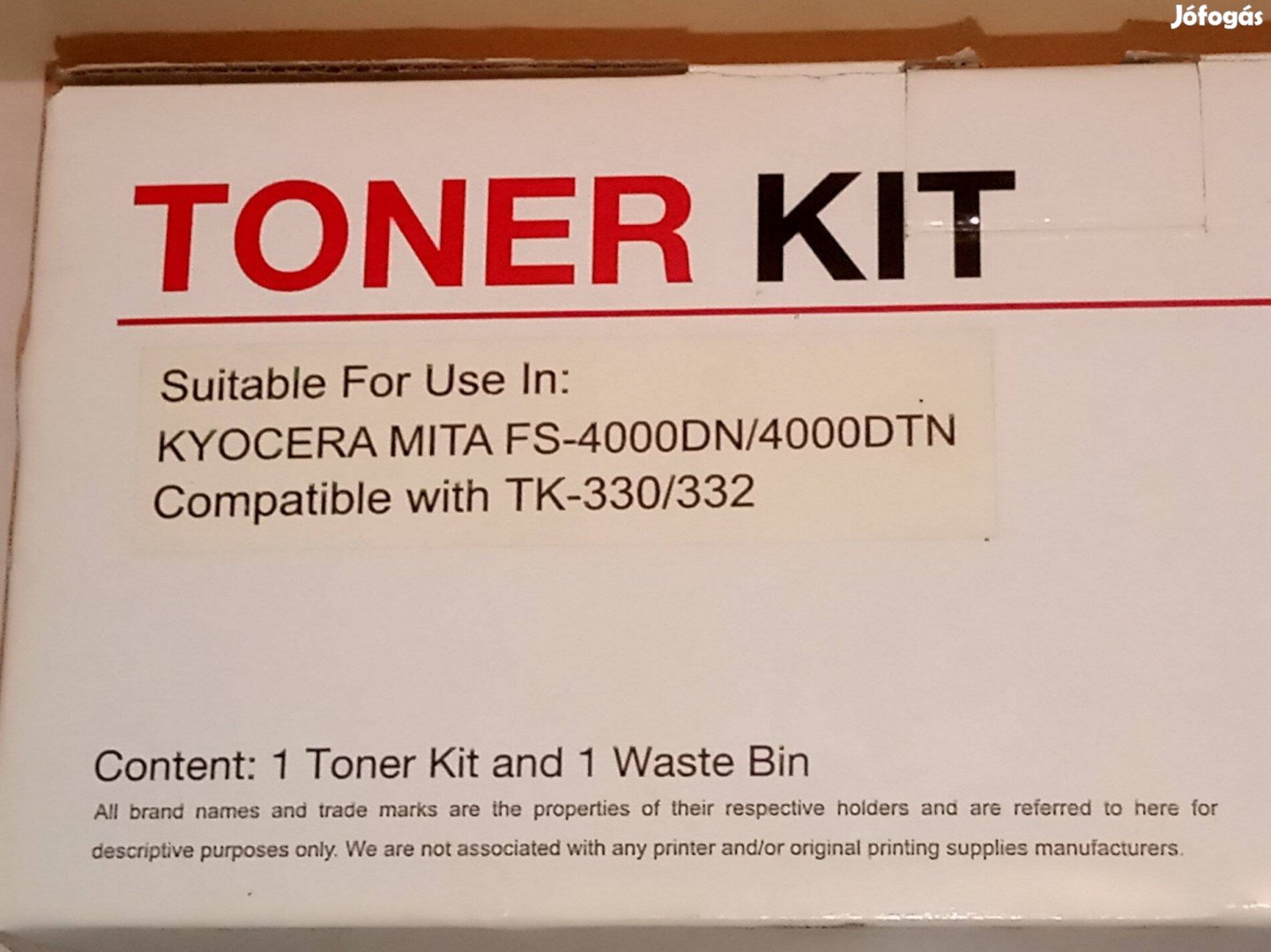 Kyocera Mita FS-4000DN TK-330 toner és waste bin