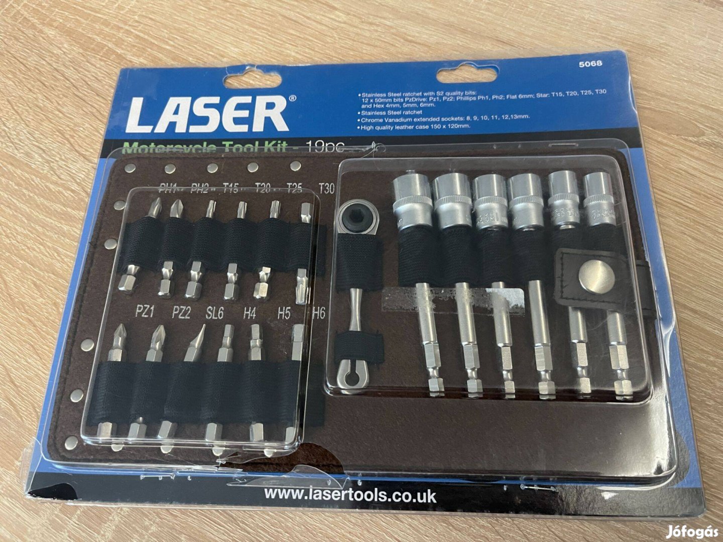 LASER (UK) Motorkerékpár szerelő készlet 1/4" Racsnis Dugókulcs bit