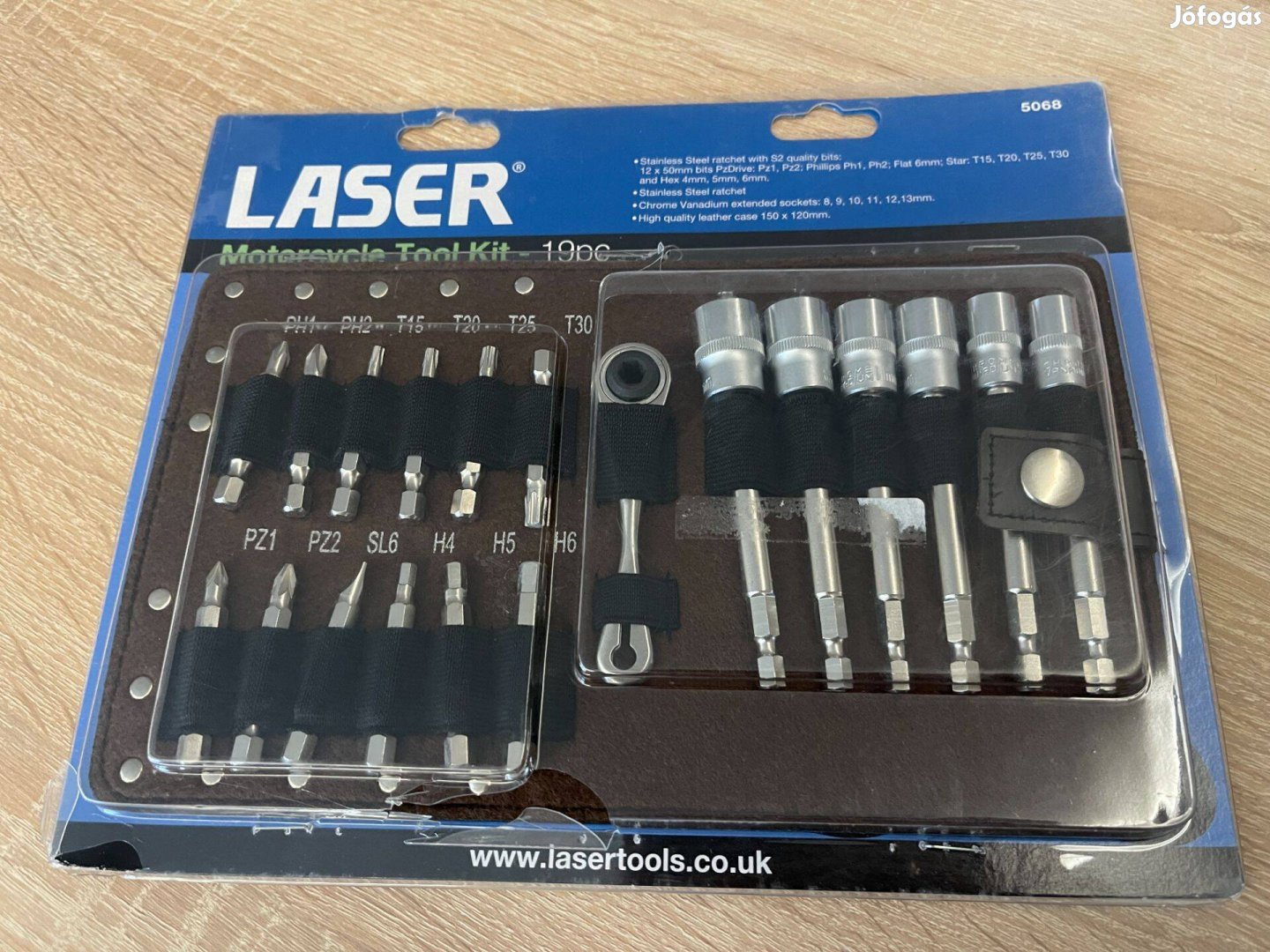 LASER (UK) Motorkerékpár szerelő készlet 1/4" Racsnis Dugókulcs bit