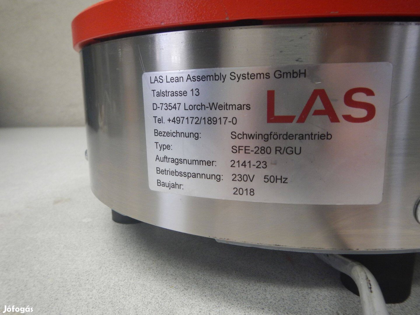 LAS-Sfe-280-RGU - rezgő alkatrész adagoló- rezgő tál eladó