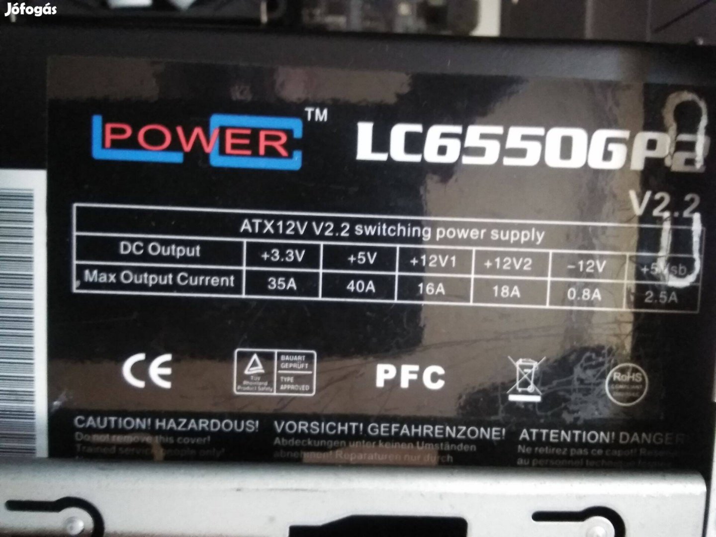 LC Power 550w 80+ bronz tápegység eladó