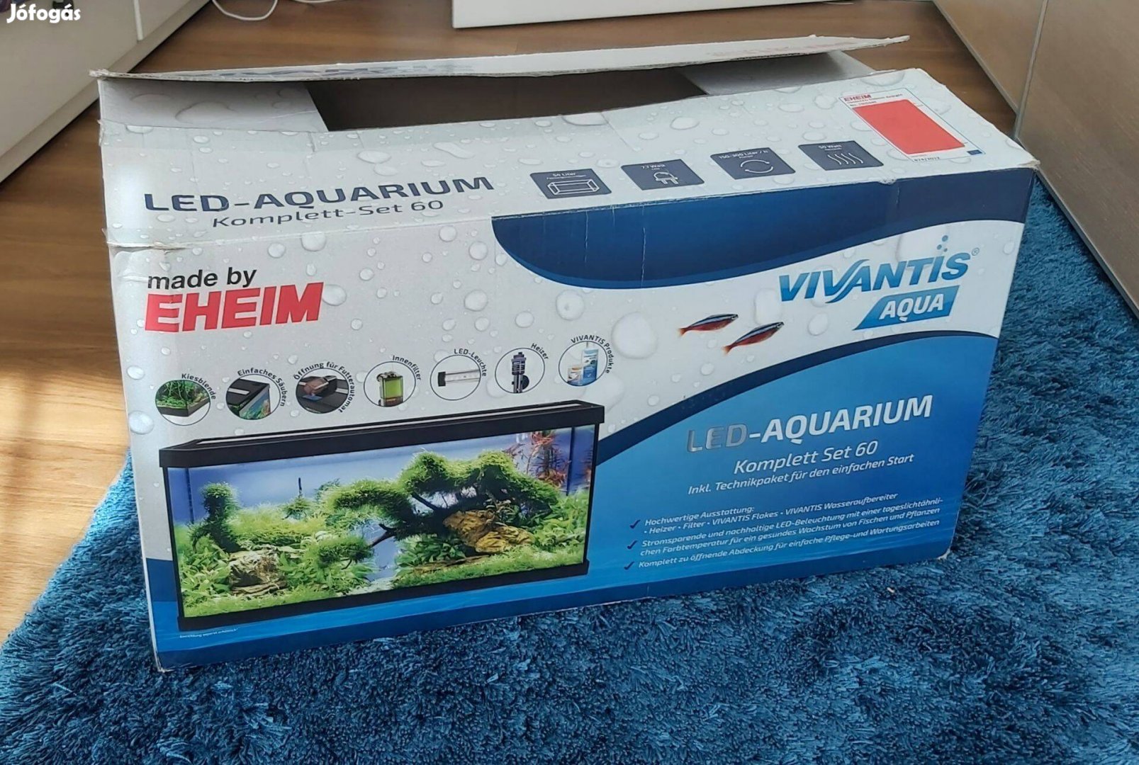 LED Akvárium kiegészítőkkel, dekorelemekkel