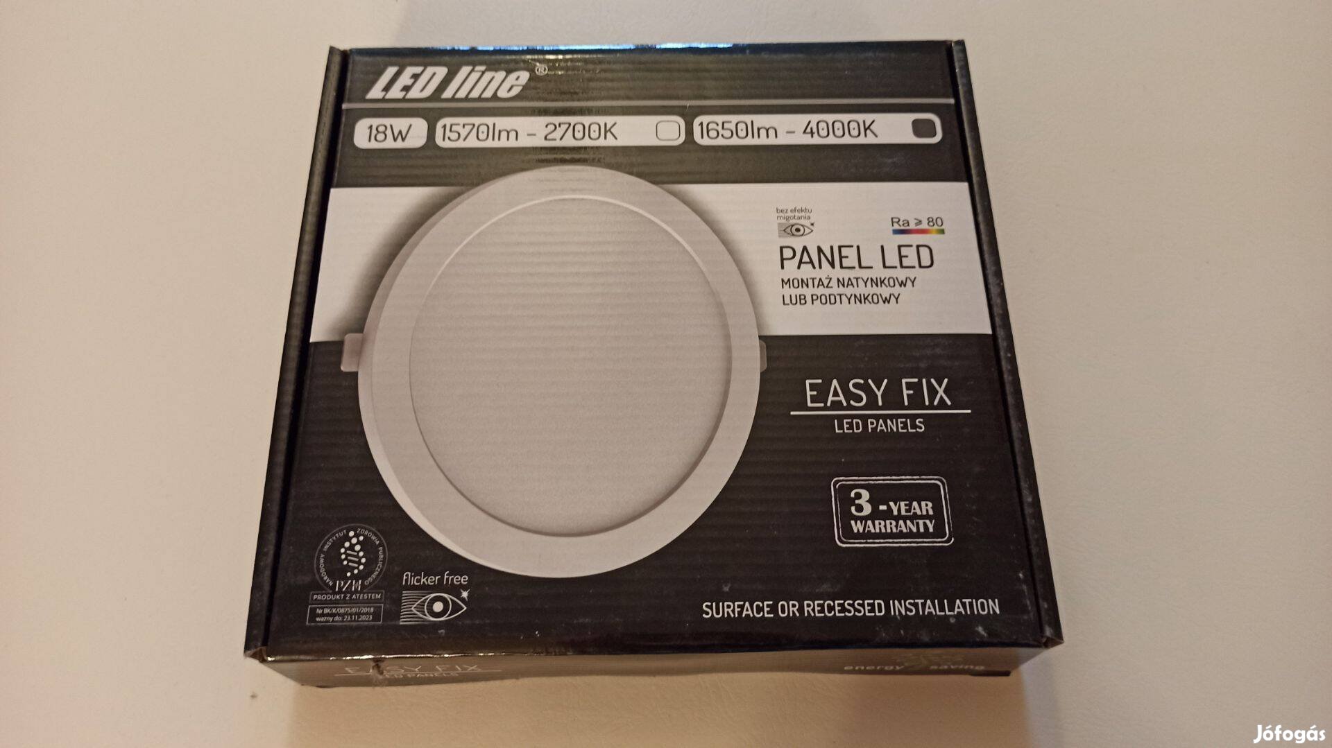 LED LINE Panel EASY Fix 18W 4000K 1650LM 3 db