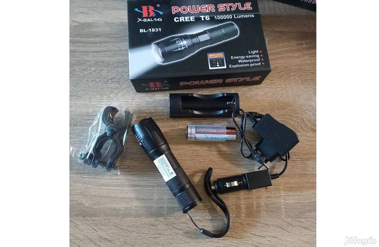LED Lámpa 200w Elemlámpa Akkumulátor Cree T6 Zoom kerékpár tartó