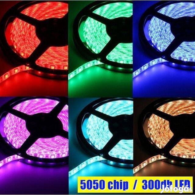 LED Szalag - Színes RGB 5050 SMD 120°- 60LED/m! 5m (0907)