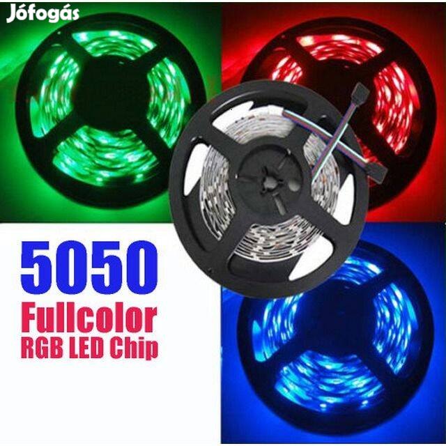 LED Szalag - Színes RGB 5050 - 12V SMD 120°- 5m