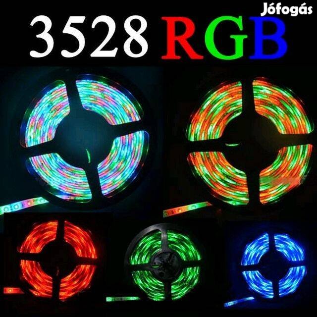 LED Szalag - Színes RGB - 120° 12V SMD 3528 - 5m