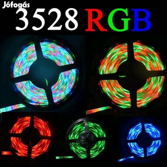 LED Szalag - Színes RGB - 120° 12V SMD 3528 - 5m _