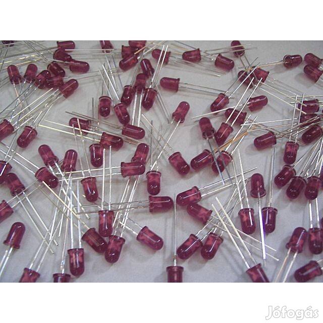 LED - 100db Ibolya ( UV - Lila ) LED, átmérő: 5mm