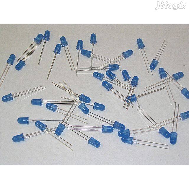 LED - 50db Kék LED, átmérő 5mm _