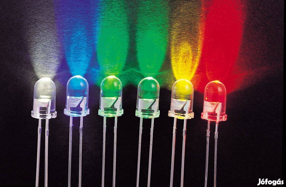 LED diódák: 3mm, 5mm, 10mm különféle színekben