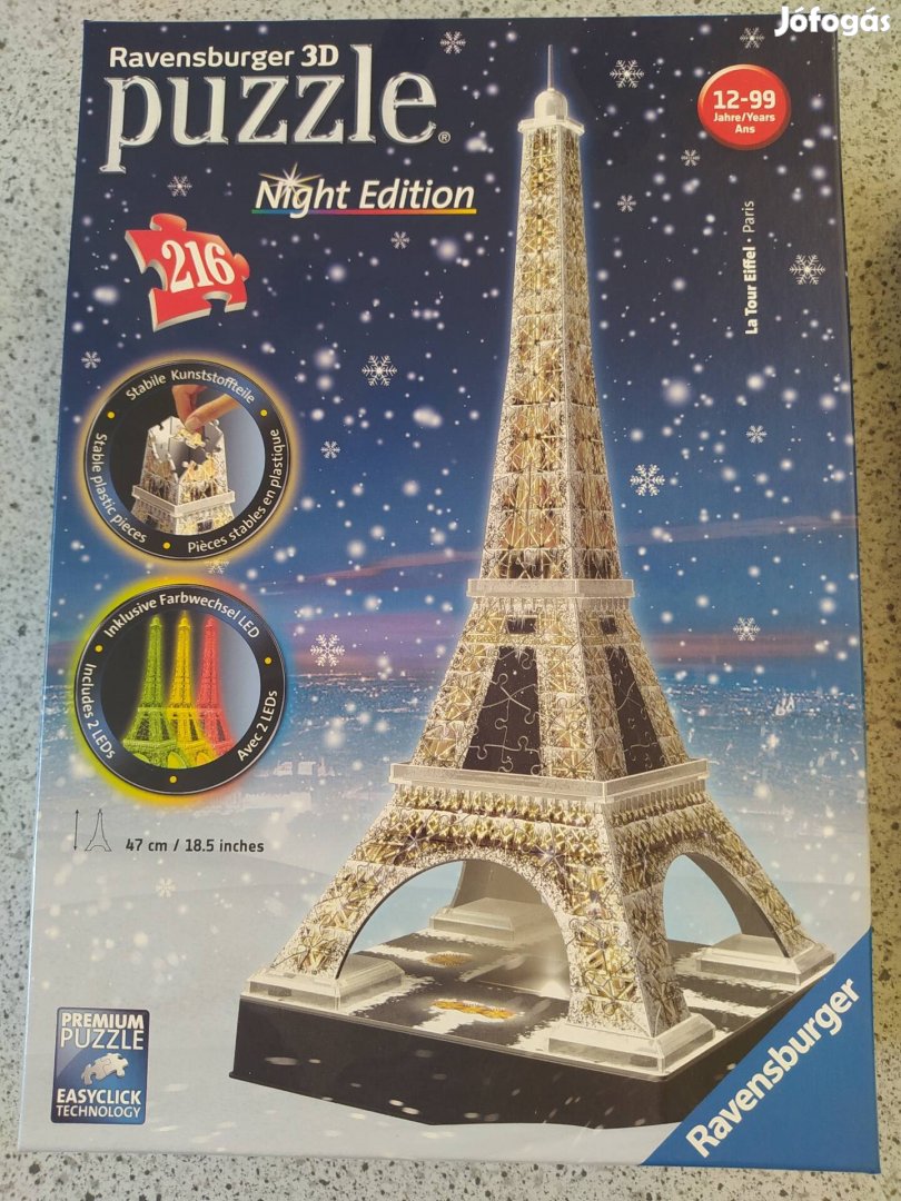 LED világításos 3d-s műanyag puzzle